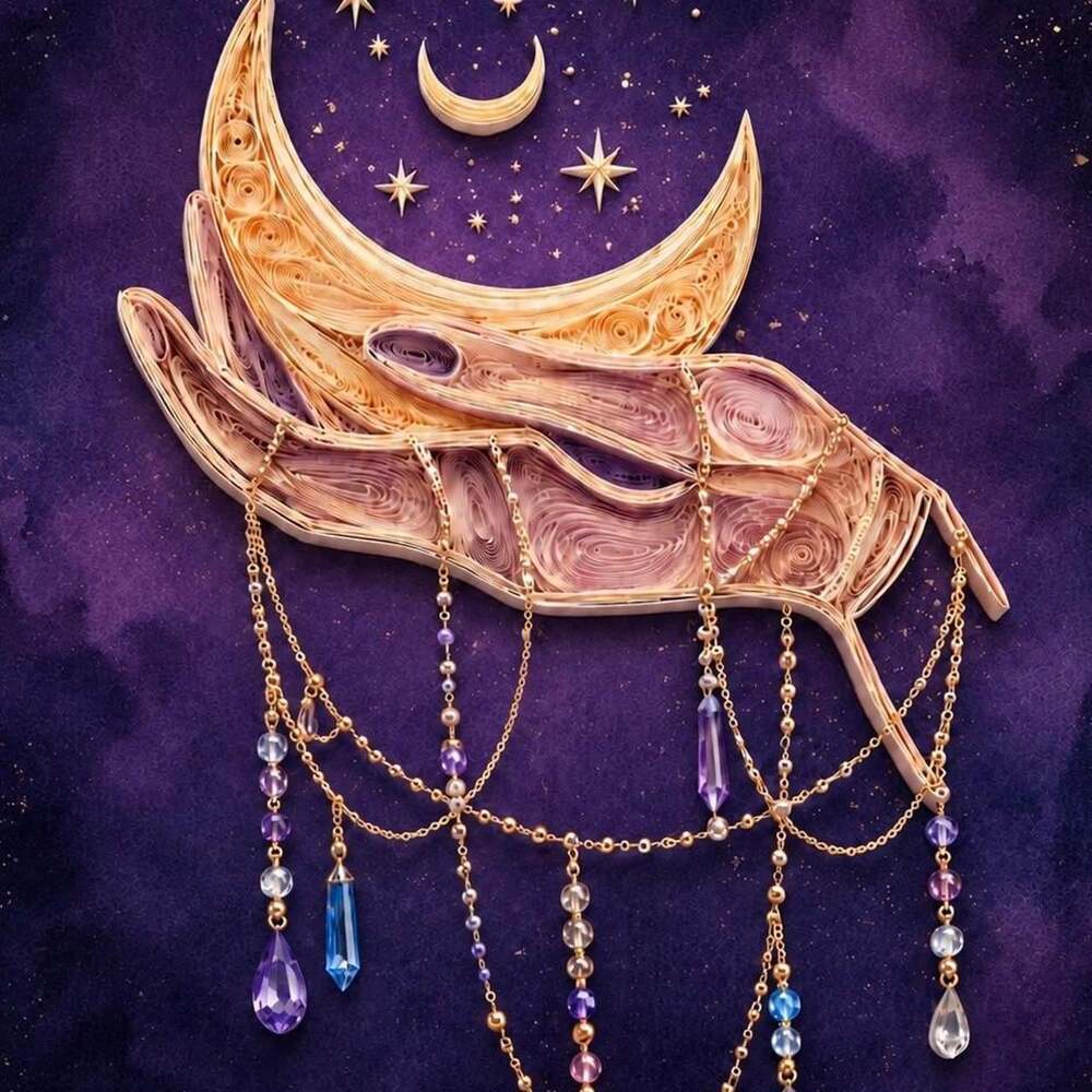 5 X 7 Framed Celestial Hand And 3 Ec 8